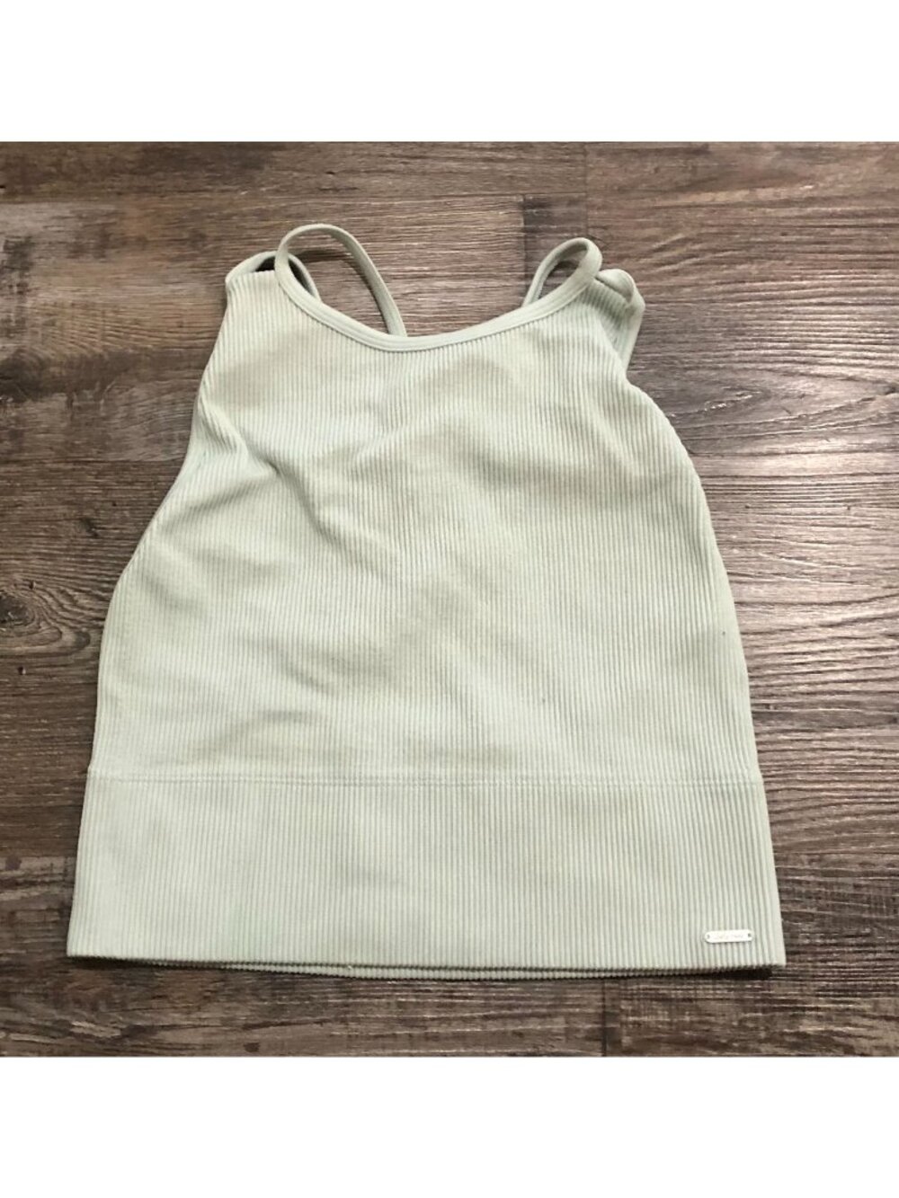 Gilly Hicks Womens Medium Mint Green Ribbed Activewear Tank Top
